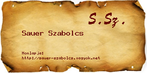 Sauer Szabolcs névjegykártya